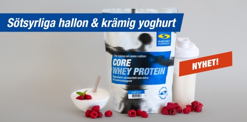 Smaknyhet! Core Whey Protein i smaken Raspberry Yoghurt